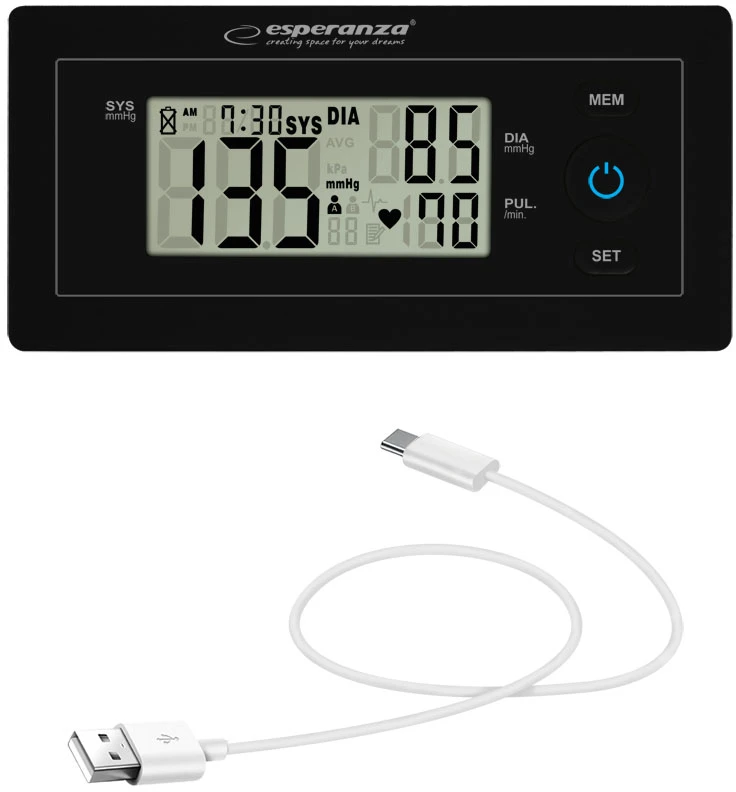 Kraujospūdžio matuoklis Esperanza ECB008 upper arm blood pressure monitorius