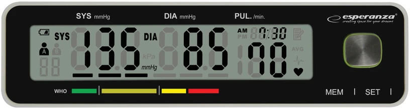 Kraujospūdžio matuoklis Esperanza ECB009 upper arm blood pressure monitorius