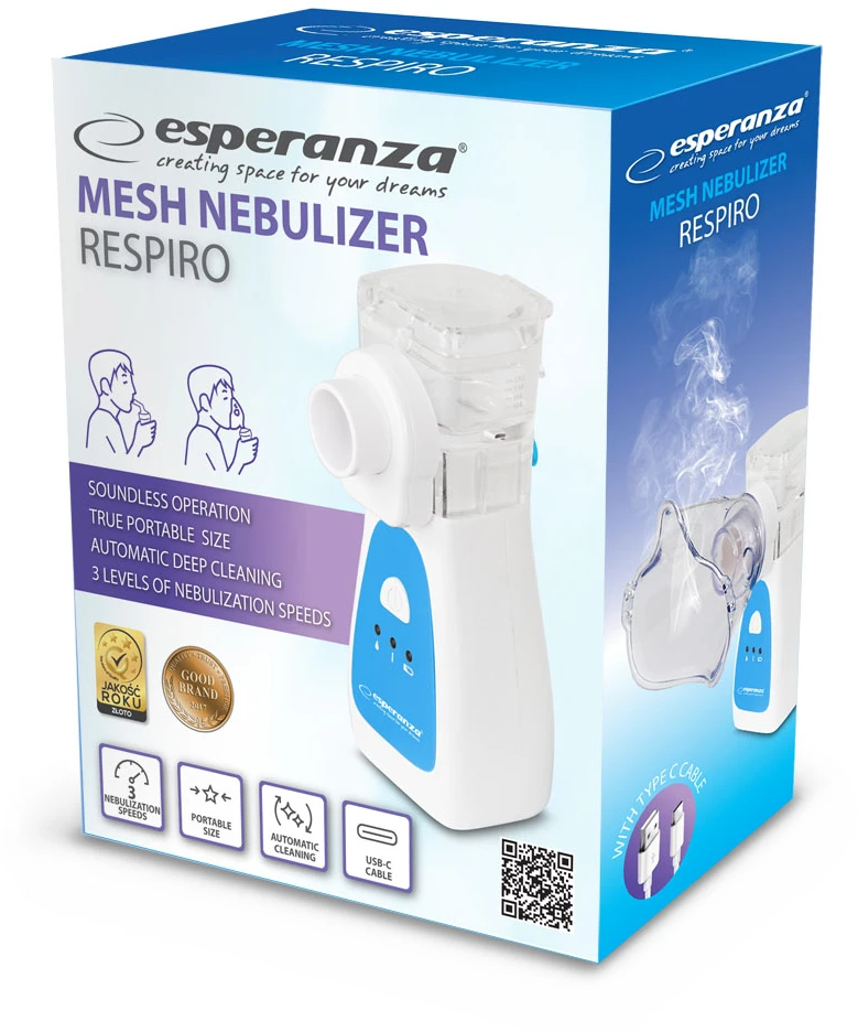 ECN006 Esperanza respiro membraninis inhaliatorius / purkštuvas