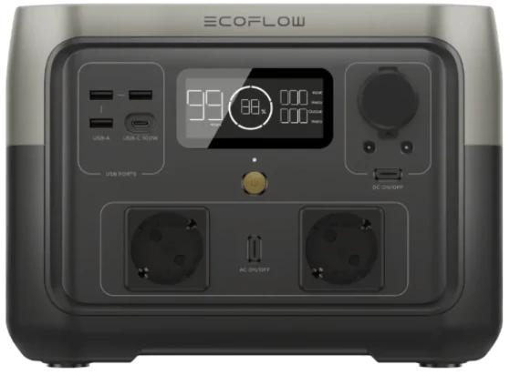 EcoFlow RIVER 2 Max nešiojamoji maitinimo stotis, 512Wh, 500W, X-Boost, EPS