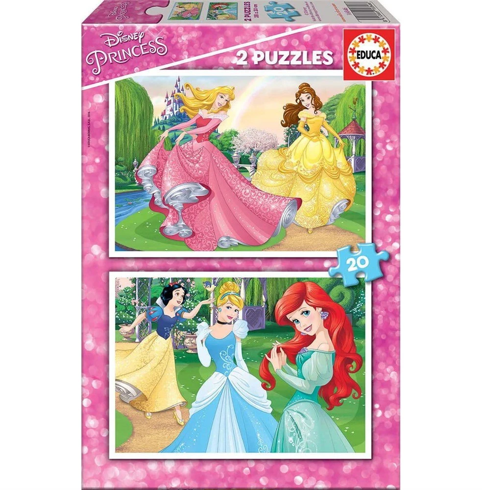 Educa dėlionė 2x20 vnt. - Disney princesės