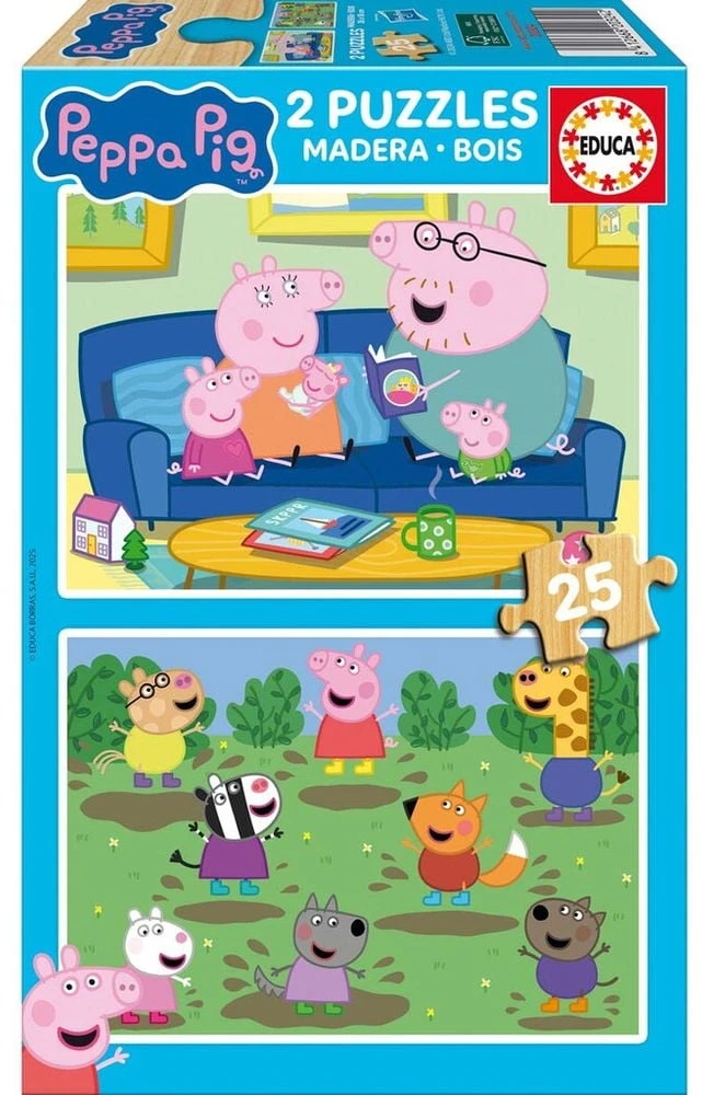 Dėlionė Educa - 2x25 vnt., Peppa Pig (80-20334)