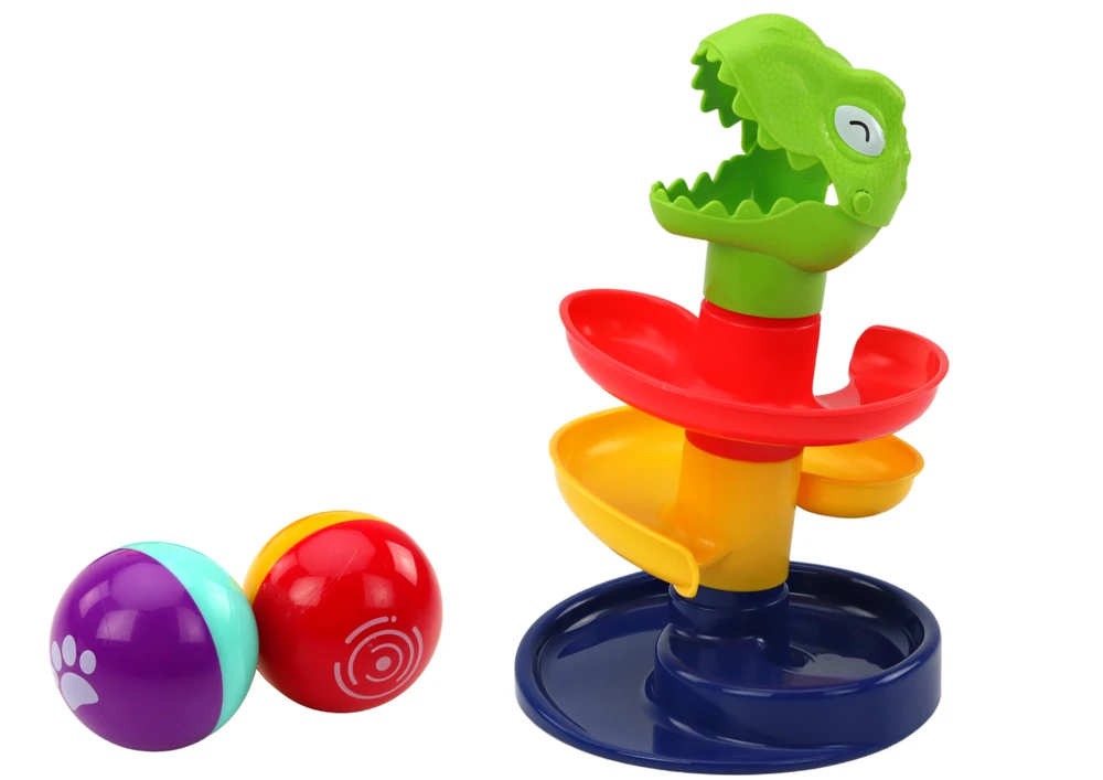 Edukacyjna Kamuoliukų čiuožykla Lean Toys Dinozauras