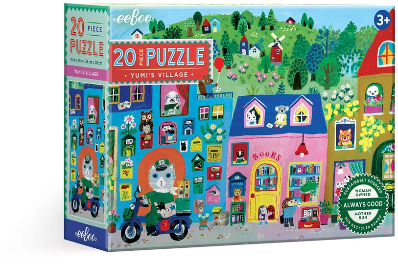 Dėlionė Eeboo – galvosūkis 20 vnt – Yumi's Village (EPZY863)
