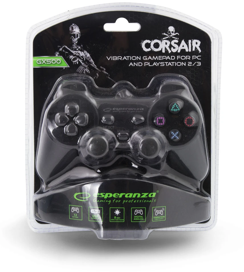 Gamepad Corsair Esperanza EG106 - juoda