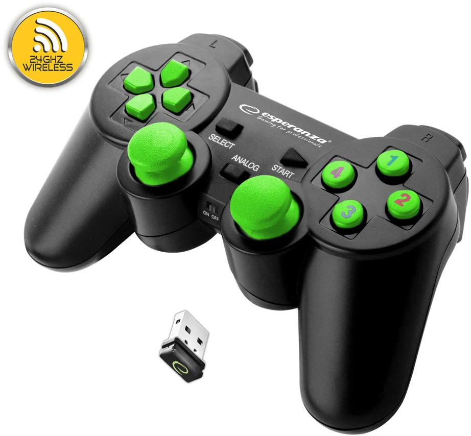 Bevielis ŽAIDIMŲ PULTAS SU VIBRACIJOMIS PC / PS3 ESPERANZA EGG108G GLADIATOR