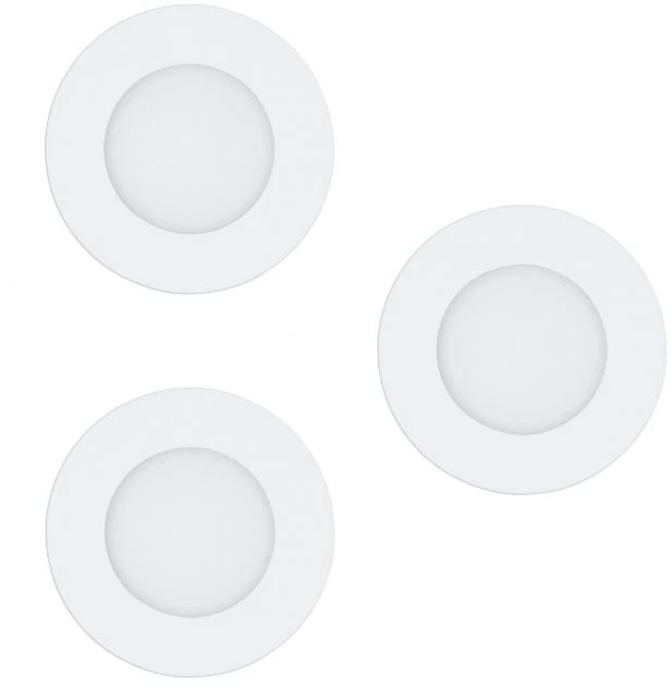 „Eglo“ – 3 „Fueva-Z“ išmaniųjų įleidžiamųjų prožektorių rinkinys Ø8,5 – reguliuojamo baltumo – „Zigbee“ / „Bluetooth“