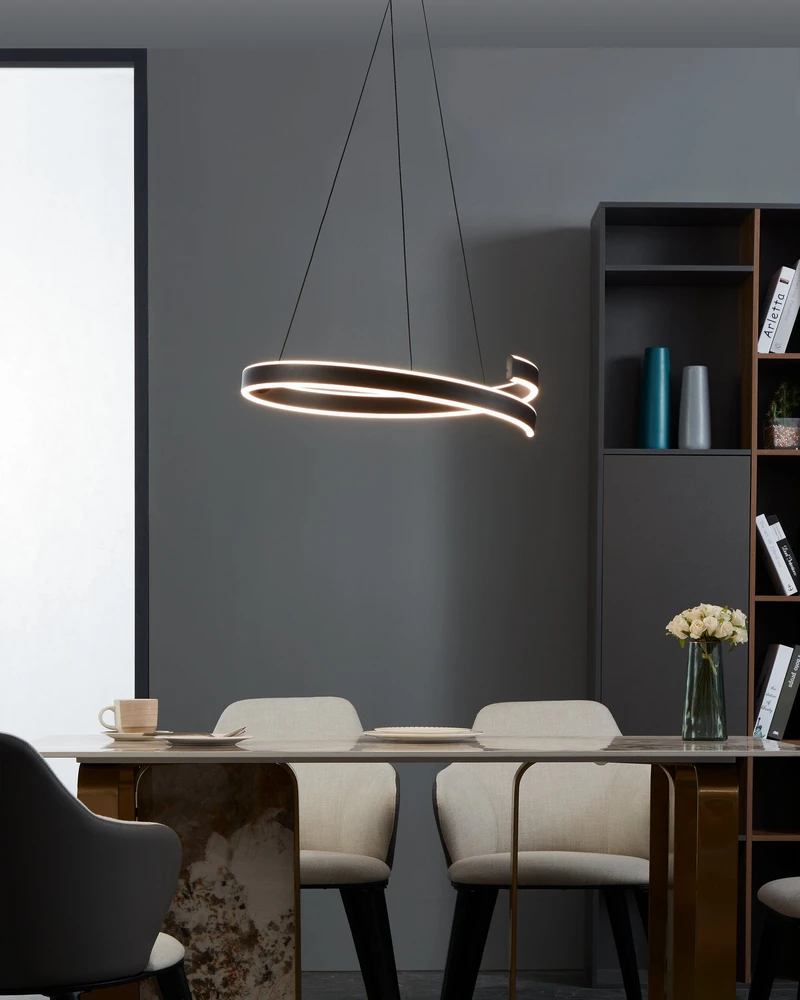 „Eglo“ – „Andabaia-Z“ išmanusis pakabinamas šviestuvas – juodas – reguliuojamo baltumo – su „Zigbee“ ir „Bluetooth“