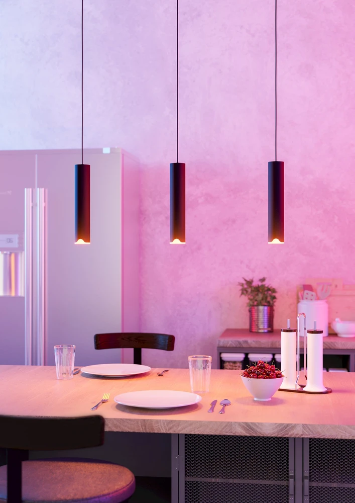 „Eglo“ – „Balamorta-Z“ išmanusis pakabinamas šviestuvas – juodas L78 – RGB + reguliuojama balta spalva – „Zigbee“ ir „Bluetooth“