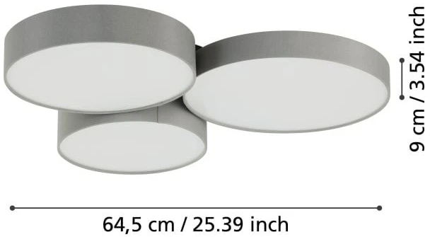 „Eglo“ – „Barbano-Z“ išmanusis lubinis šviestuvas – RGB, reguliuojamo baltumo ir „Zigbee“ / „Bluetooth“ (60,5 x 56 cm)