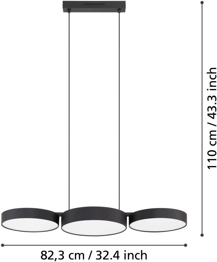 „Eglo“ – „Barbano-Z“ išmanusis pakabinamas šviestuvas – 84,5 cm ilgio, RGB + TW, „Zigbee“ ir „Bluetooth“