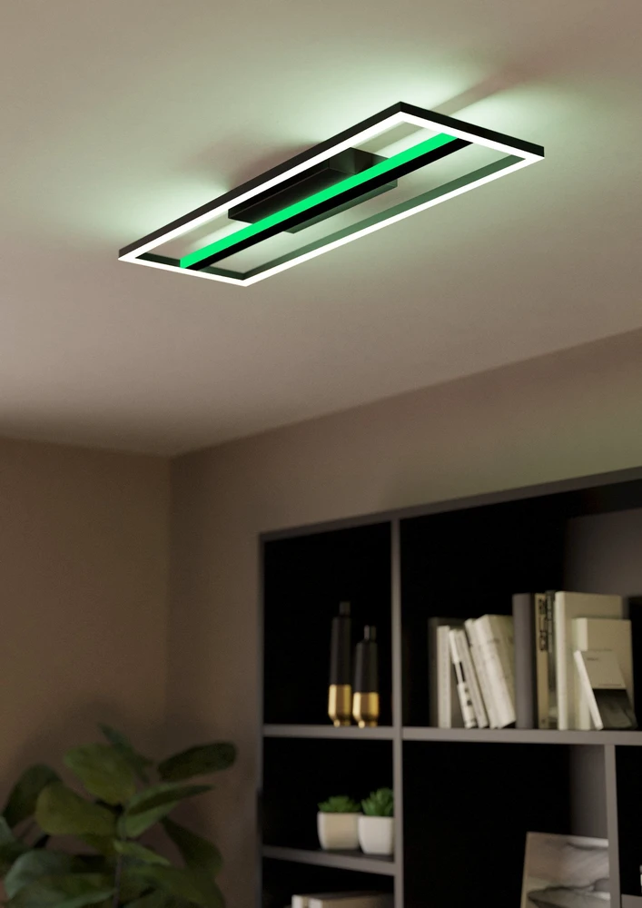 „Eglo“ – „Calagrano-Z“ išmanusis lubinis šviestuvas – 64 cm ilgio, RGB + TW, „Zigbee“ ir „Bluetooth“