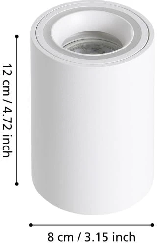 Eglo - Carossa-Z išmanusis prailginamasis pakabinamas šviestuvas – baltas Ø8 – RGB + baltas – Zigbee ir Bluetooth