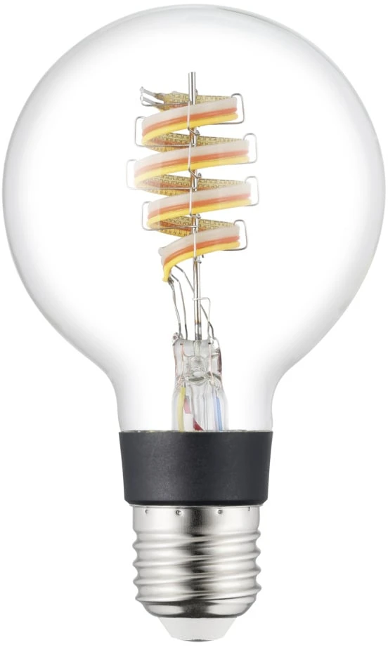 EGLO CONNECT-Z E27 LED G80 – išmanioji spiralinė rutulinė lemputė su RGB ir balta šviesa, „Zigbee“, „Matter“ ir „Thread“
