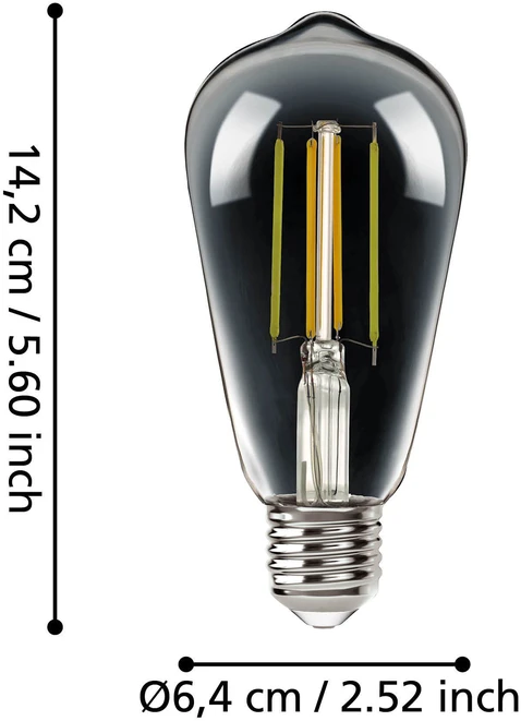 „Eglo“ – E27 ST64 išmanioji LED lemputė – „Zigbee“ ir „Bluetooth“