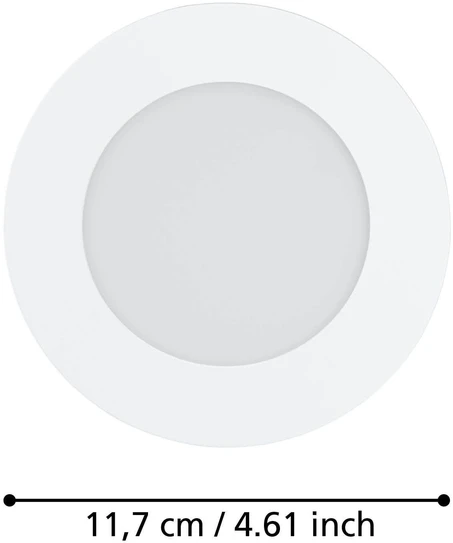 EGLO - „Fueva-Z“ išmanusis įleidžiamas šviestuvas, baltas Ø12 - „Zigbee“ ir „Bluetooth“