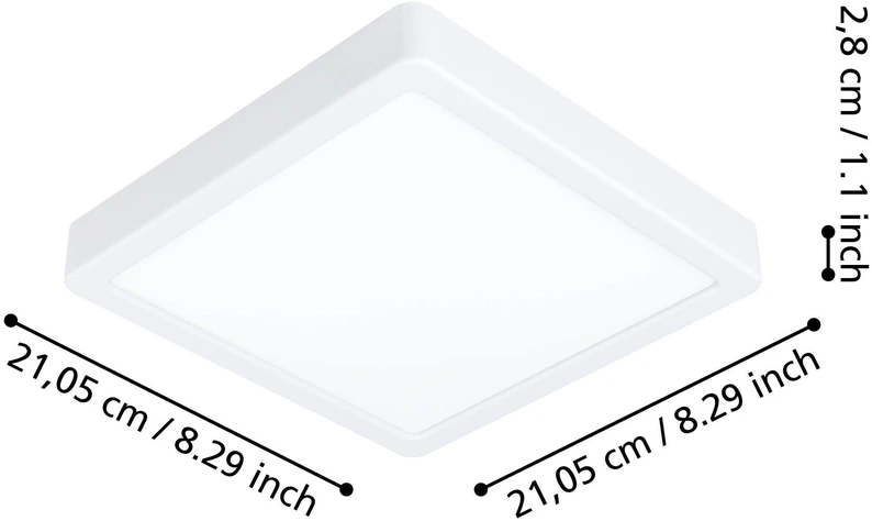 „Eglo Fueva-Z“ išmanusis lubinis šviestuvas, 21 x 21 cm – reguliuojamo baltumo – „Zigbee“ ir „Bluetooth“