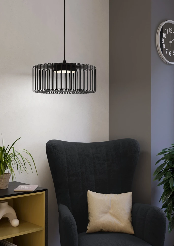 „Eglo“ – „Ginestrone-Z“ išmanusis pakabinamas šviestuvas Ø45 – juodas – RGB + reguliuojamo baltumo – „Zigbee“ ir „Bluetooth“