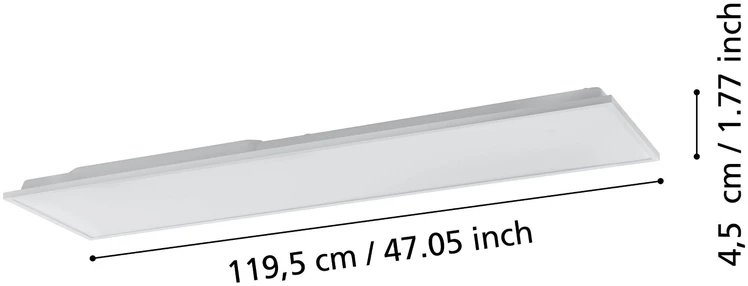 „Eglo Herrora-Z“ išmanusis lubinis šviestuvas – baltas 120x30 – reguliuojamo baltumo – „Zigbee“ ir „Bluetooth“