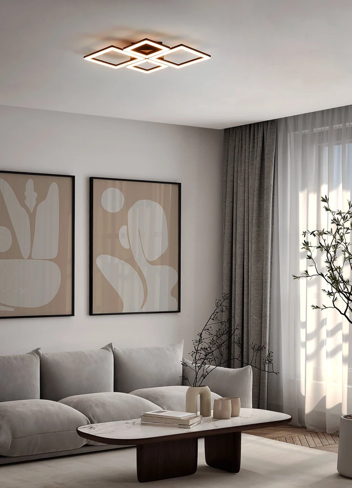 „Eglo“ – „Paranday-Z“ išmanusis lubinis šviestuvas – juodas (47 x 43 cm) – „Zigbee“ ir „Bluetooth“