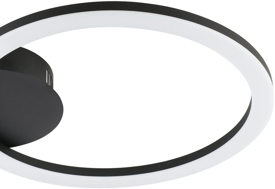 „Eglo“ – „Paranday-Z“ išmanusis lubinis šviestuvas – juodas apvalus – reguliuojama balta spalva – „Zigbee“/„Bluetooth“ – 34 x 30 cm
