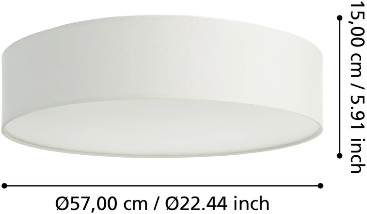 „Eglo“ – „Romao-Z“ išmanusis lubinis šviestuvas – Ø57 cm – RGB + balta spalva – „Zigbee“ ir „Bluetooth“