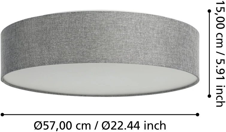 Eglo - Romao-Z lubinis šviestuvas Ø57 pilkas - RGB + TW - išmanusis Zigbee ir Bluetooth valdymas