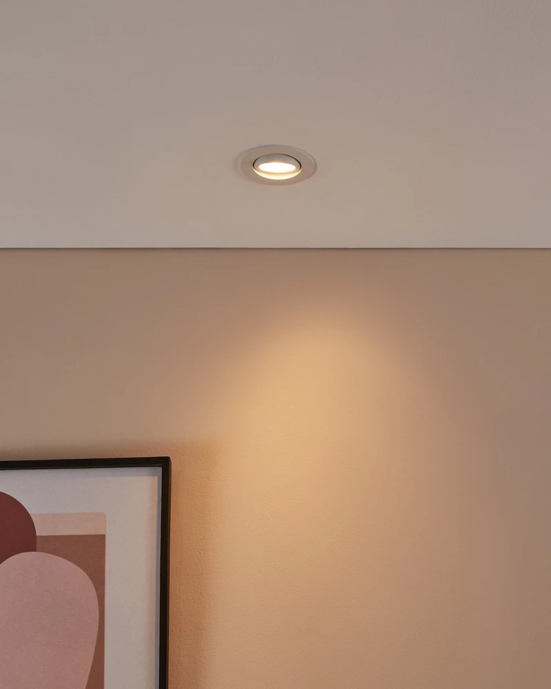 EGLO - Saliceto-Z įleidžiamas šviestuvas - baltas Ø8,8 cm - RGB + reguliuojama balta spalva - Zigbee ir Bluetooth