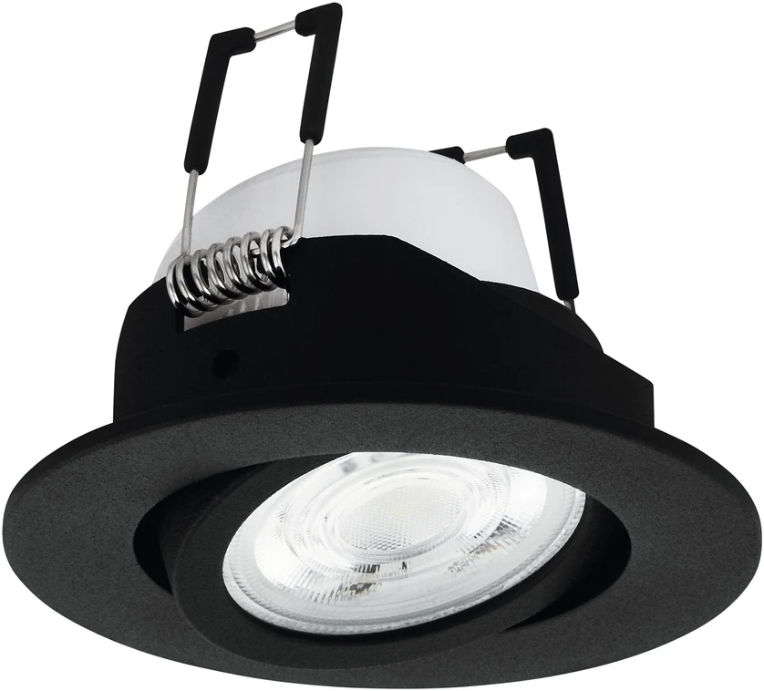 „Eglo“ – „Saliceto-Z“ išmanusis įleidžiamas šviestuvas Ø 8,8 cm – juodas, RGB + reguliuojamo baltumo, „Zigbee“ ir „Bluetooth“