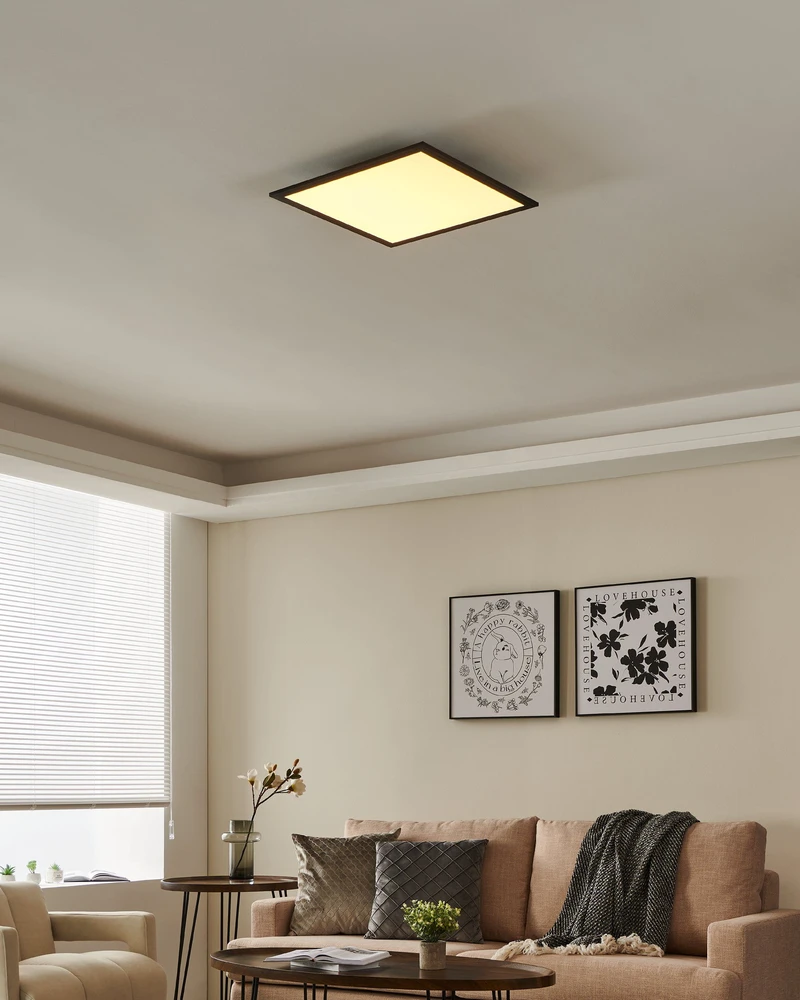 Eglo - Salobrena-Z išmanioji LED panelė 45x45cm - juoda - Zigbee ir Bluetooth