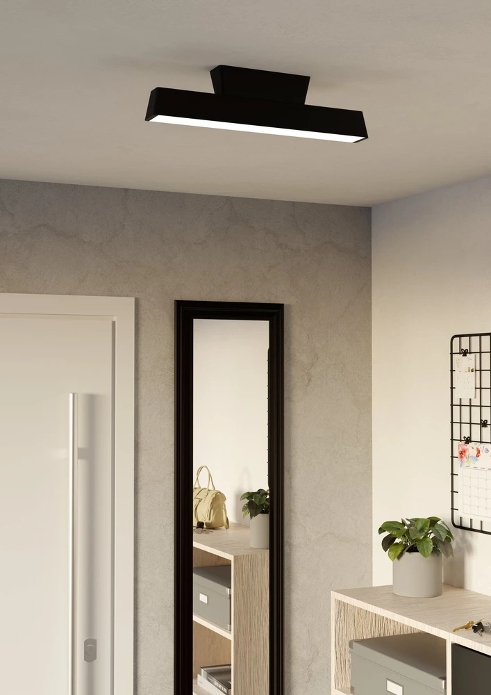 EGLO - Simolaris-Z lubinis šviestuvas, juodas, L47 - išmanusis RGB ir reguliuojamo baltumo LED