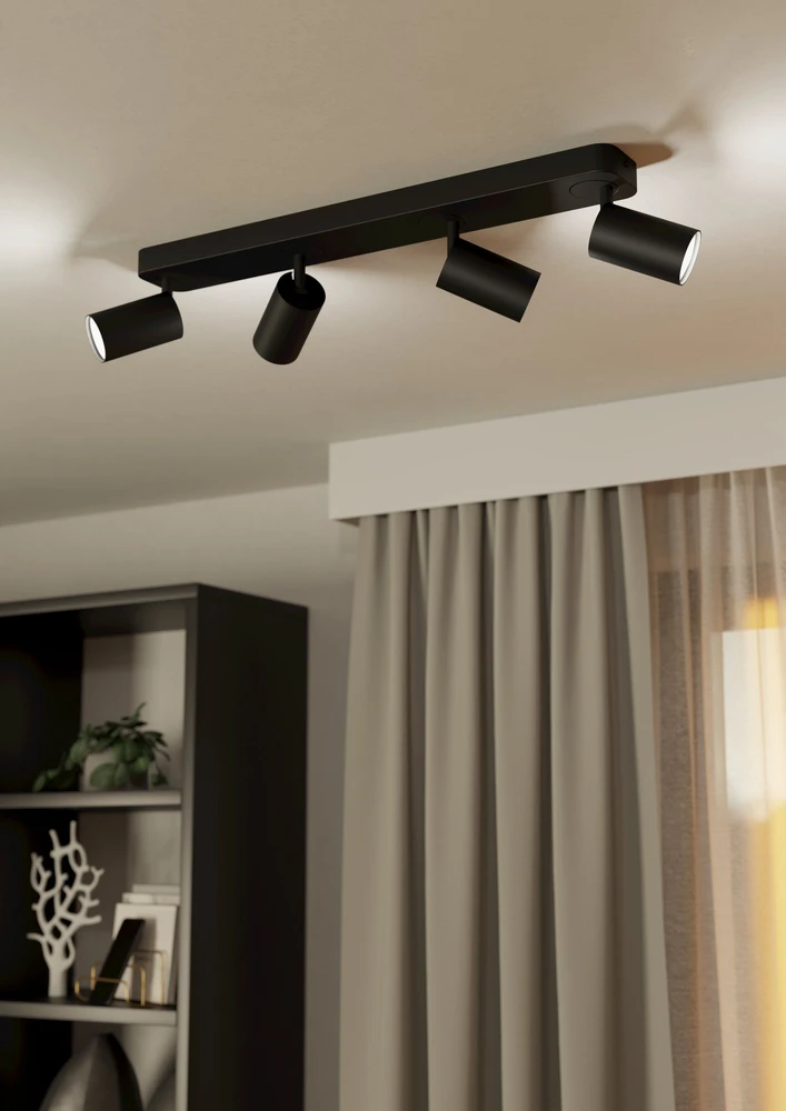 „Eglo“ – „Telimbela-Z“ išmanusis bėgelio šviestuvas – juodas – RGB + baltas – „Zigbee“ / „Bluetooth“