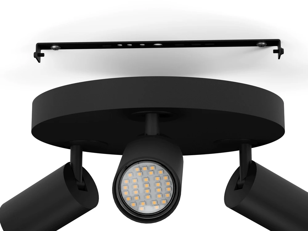 EGLO – „Telimbela-Z“ išmanusis prožektorius su apvaliu dangteliu – juodas – RGB + reguliuojama balta spalva – „Zigbee“ ir „Bluetooth“
