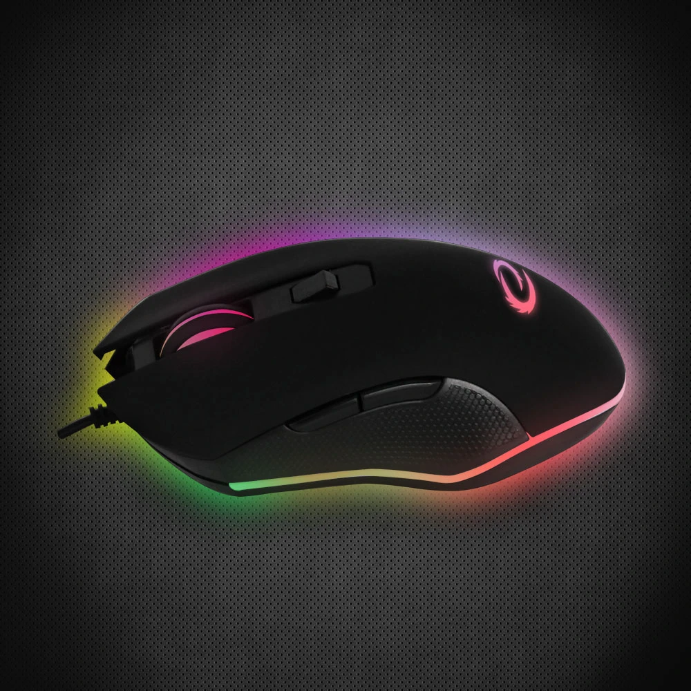 EGM302 Esperanza su laidu žaidimų pelė RGB LED 6D optinė USB-C Nemesis