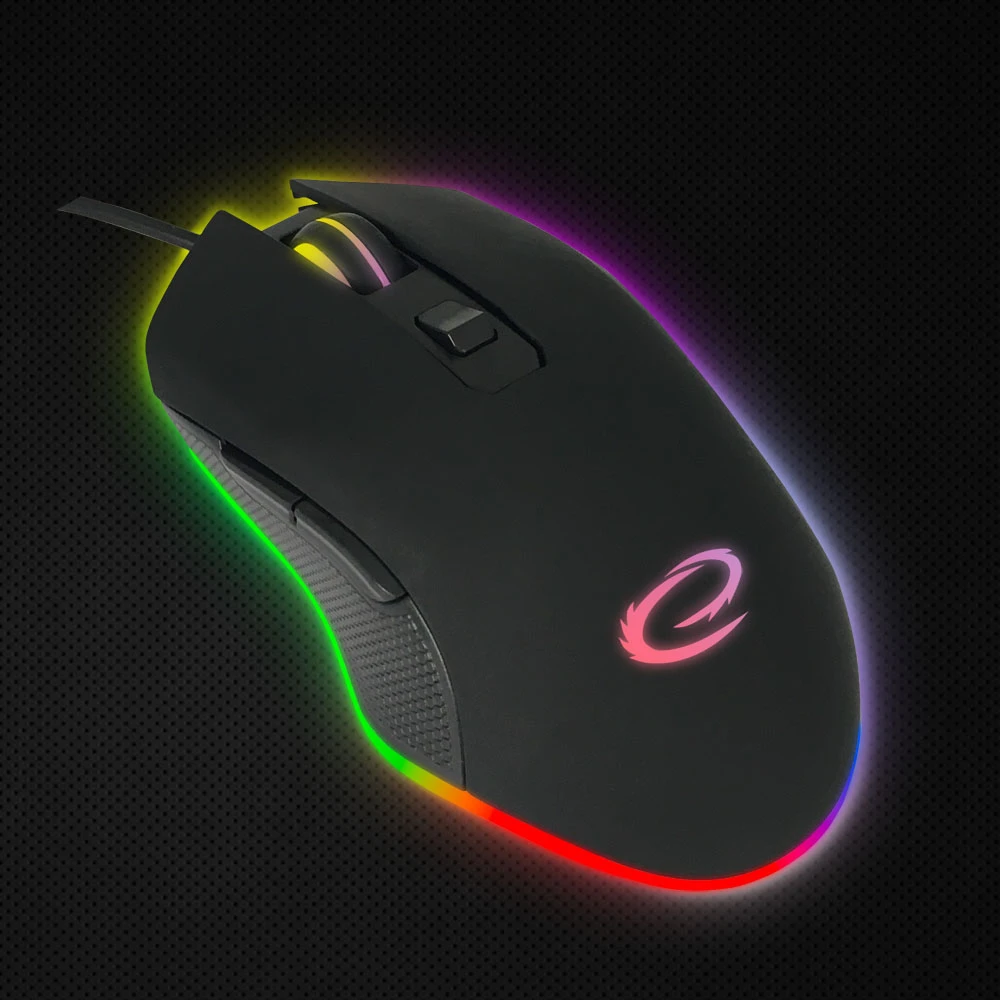 EGM302 Esperanza su laidu žaidimų pelė RGB LED 6D optinė USB-C Nemesis