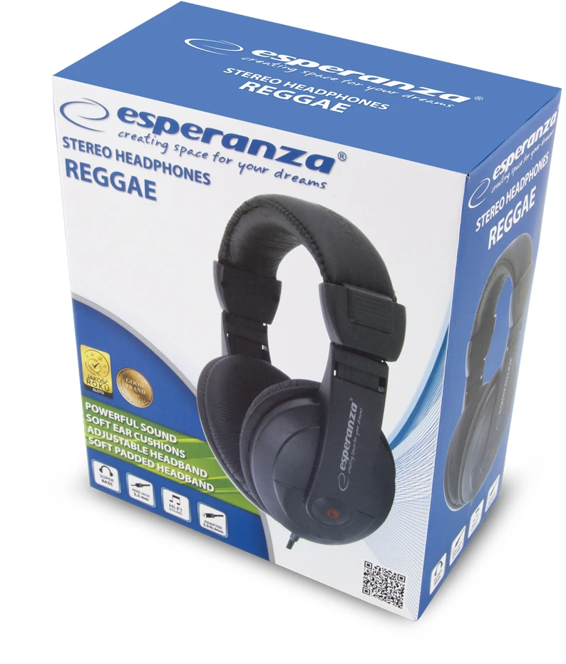 ESPERANZA EH120 - 5905784768939 REGGAE Audio Stereo Ausinės su garsumo valdymu 2m