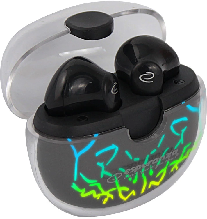 Esperanza Pandora Belaidės In-Ear Ausinės TWS (Bluetooth, Stereo, Mikrofonas, Juoda)