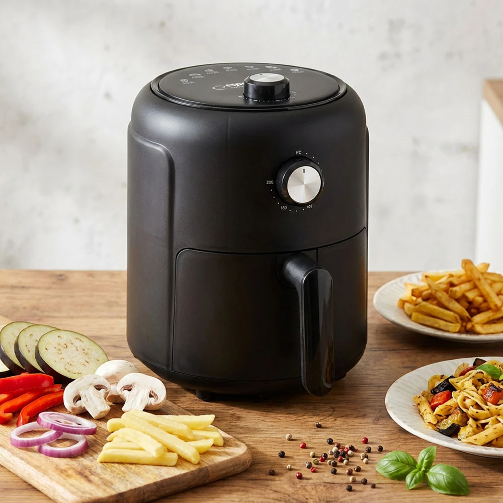 Esperanza EKA001 Riebalų neturinti gruzdintuvė 2,6L 1000W Juodas