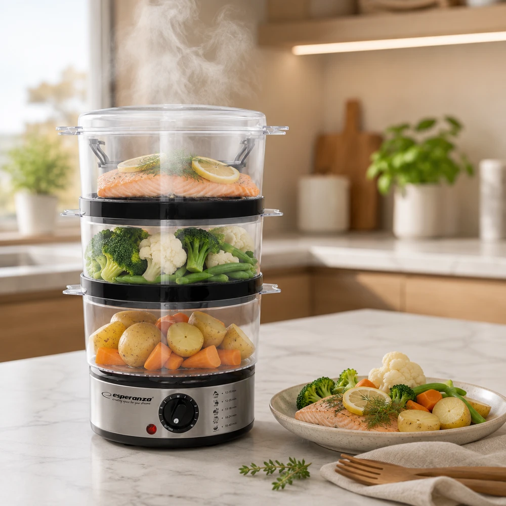 Garų Puodas - Esperanza 3 Nerūdijančio Plieno 400 W 7,5L