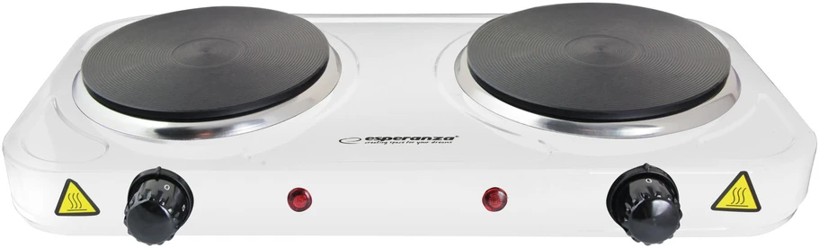 Buitinė Technika - Esperanza COTOPAXI 2 Zonos Elektrinė Viryklė 1000W Balta