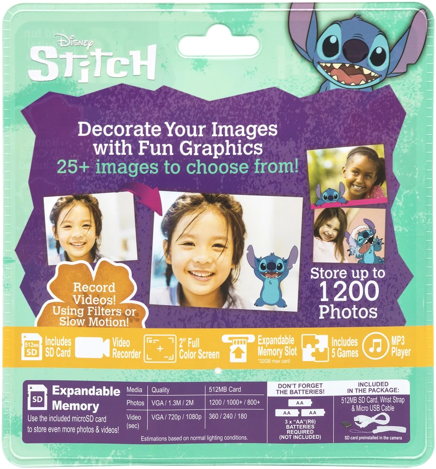 eKids - Lilo ir Stitch skaitmeninis fotoaparatas