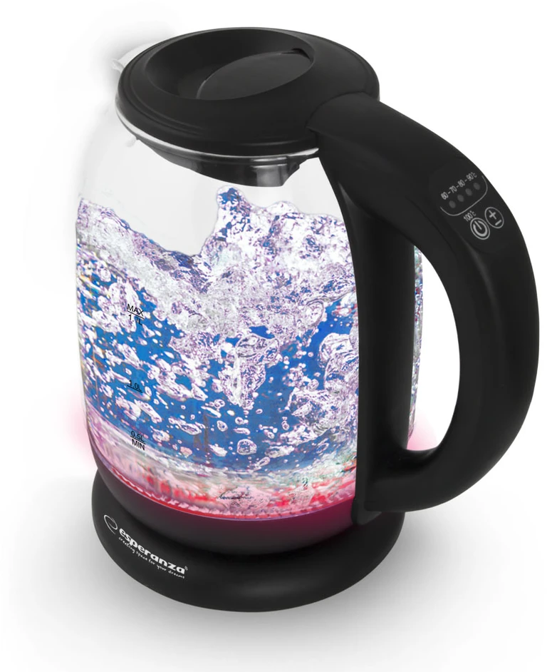 Elektrinis Virdulys - Esperanza EKK027 1,7 L Juodas, Permatomas 2200 W