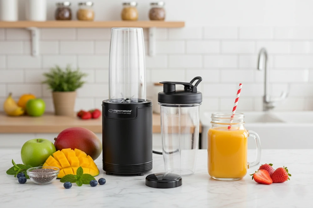 Blenderis - Esperanza EKM029 700W 0.8L Stalo Ledų Smulkintuvas Juodas