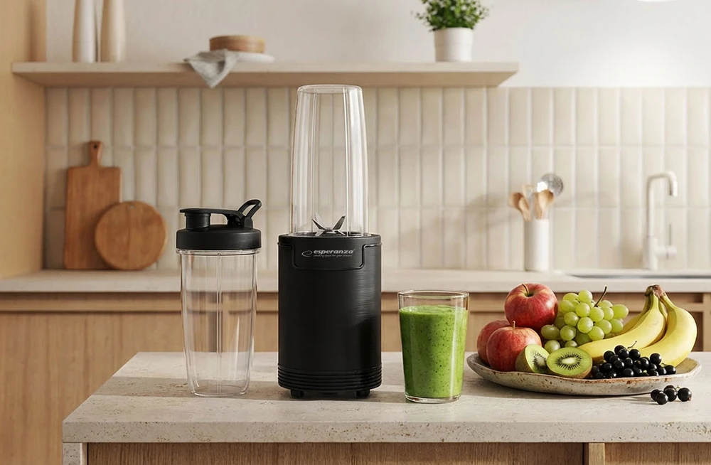 Blenderis - Esperanza EKM029 700W 0.8L Stalo Ledų Smulkintuvas Juodas