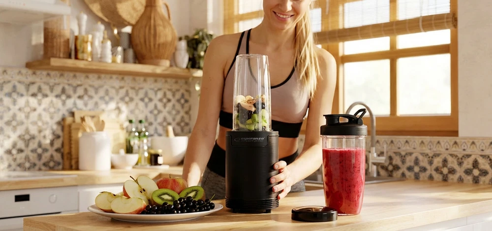 Blenderis - Esperanza EKM029 700W 0.8L Stalo Ledų Smulkintuvas Juodas