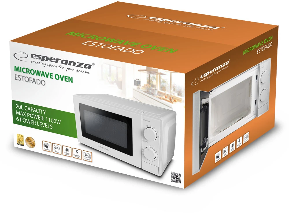 Sencor Mikrobangų krosnelė Esperanza EKO011W , 700W balta