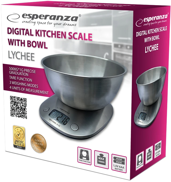 Virtuvinės svarstyklės Esperanza Virtuvės svarstyklės Esperaza Lychee EKS008