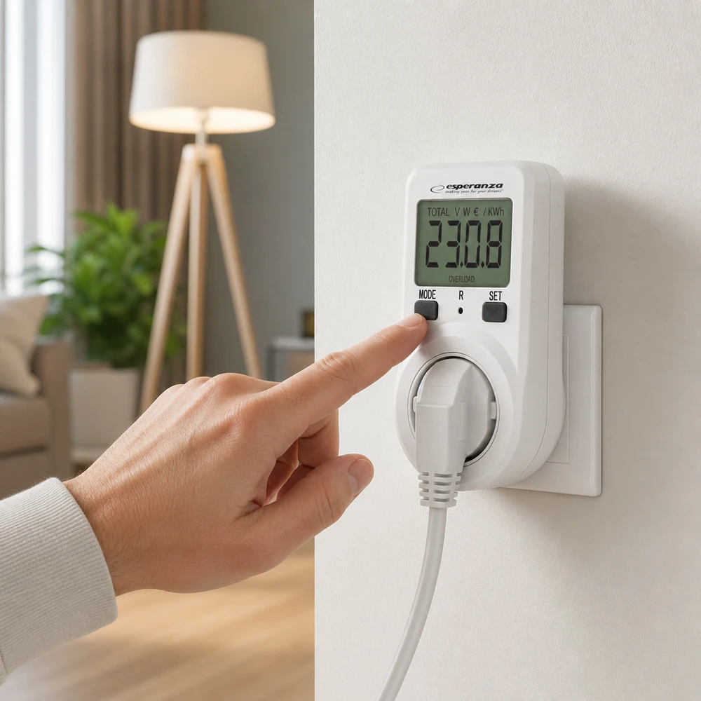 Lubinis šviestuvas „Esperanza ELA102“ elektroninis energijos suvartojimo matuoklis