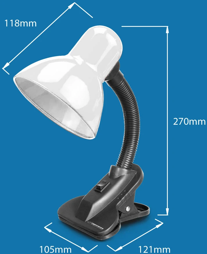 ELD106W Esperanza stalinė lempa E27 Procyon balta