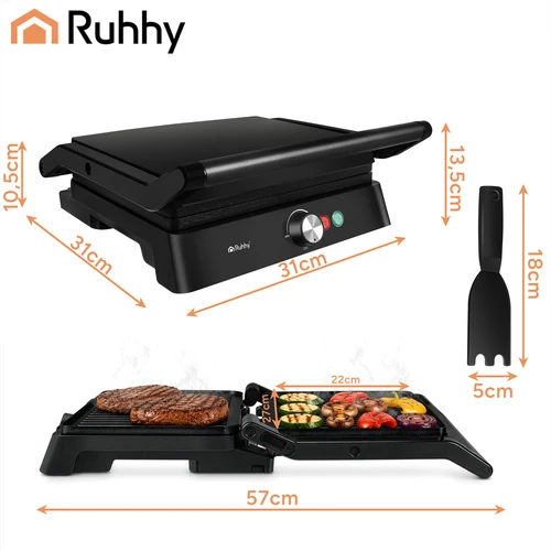 Ruhhy 26176 2000W Electric Grilis/Toaster